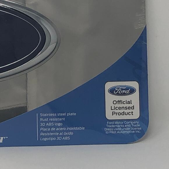Pilot Automotive LP-021B Stainless Steel Official Ford 3D License Plate Sealed - Picture 3 of 6